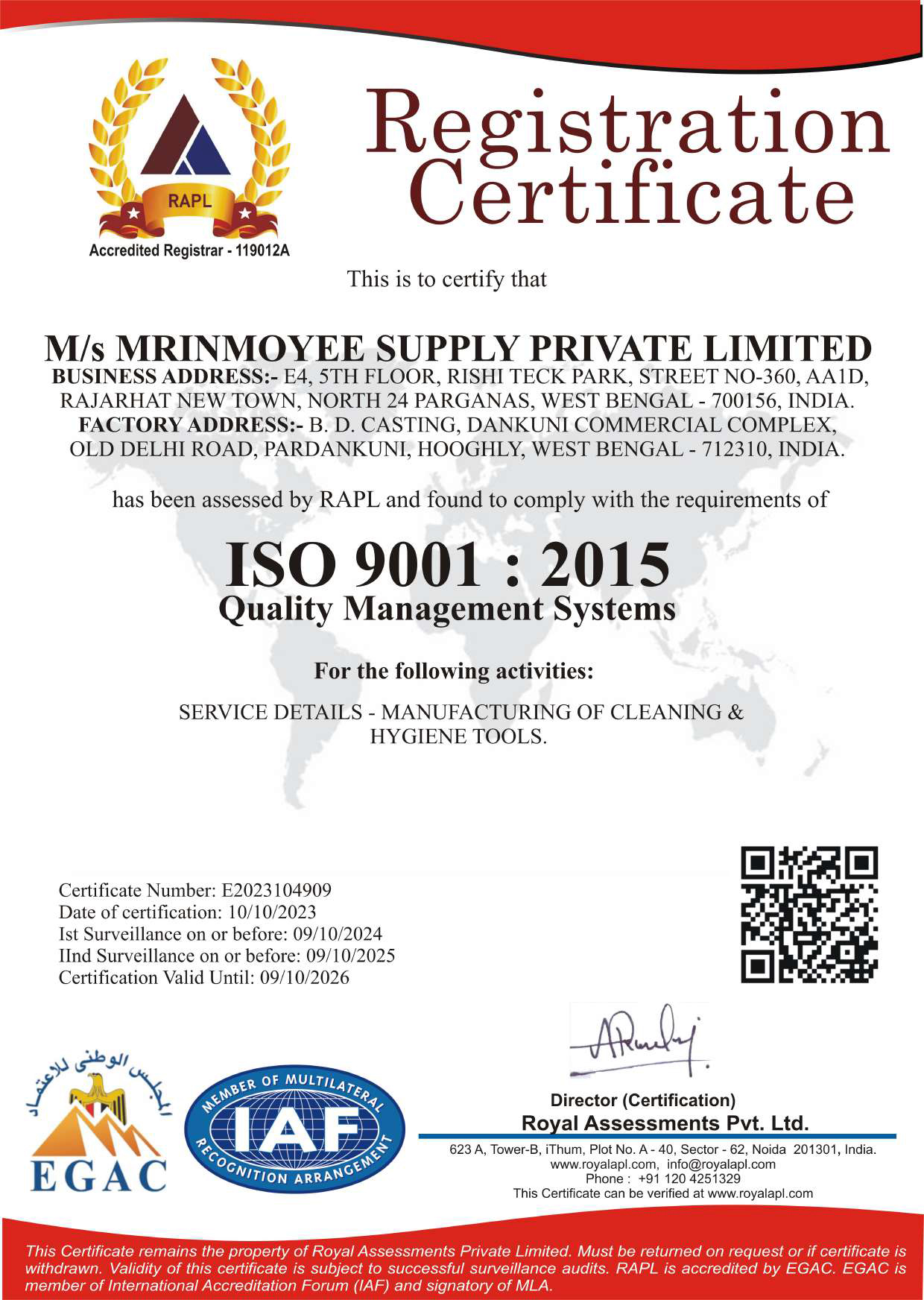 MRINMOYEE ISO 9001-1500